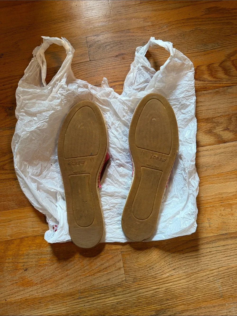 J. Crew Pink Embroidered Slip-On Espadrille Mules